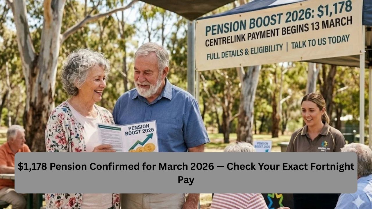 $1,178 Pension Confirmed for March 2026 — Check Your Exact Fortnight Pay