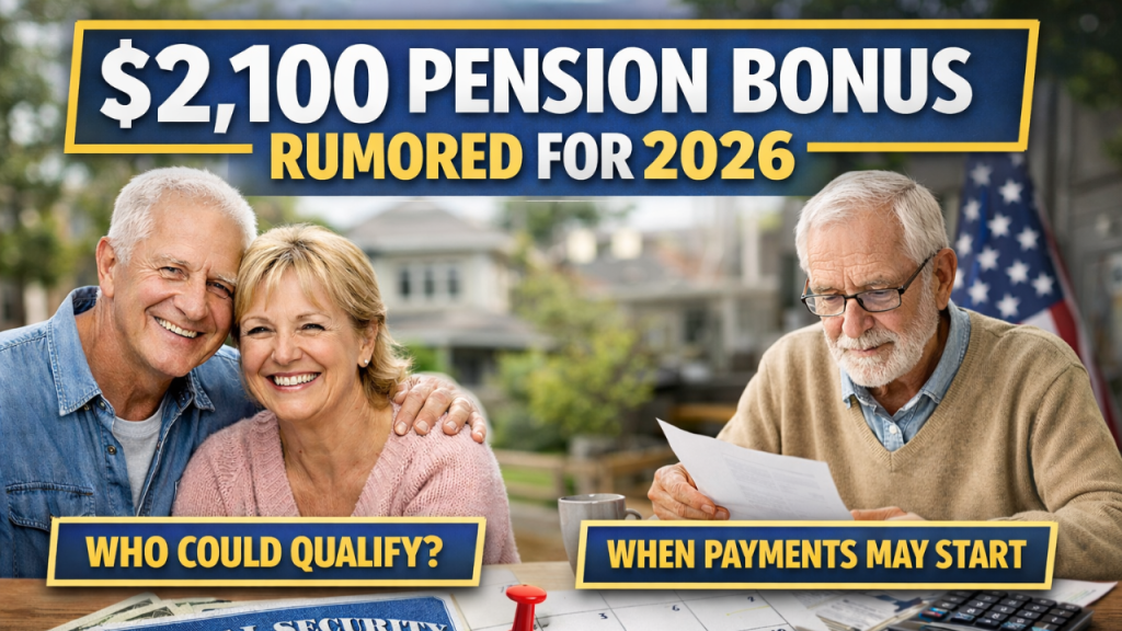 $2,100 Pension Bonus Rumored for 2026 – Who Could Qualify and When Payments May Start