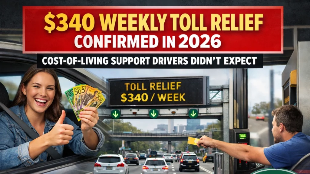 $340 Weekly Toll Relief Confirmed in 2026: Cost-of-Living Support Drivers Didn’t Expect