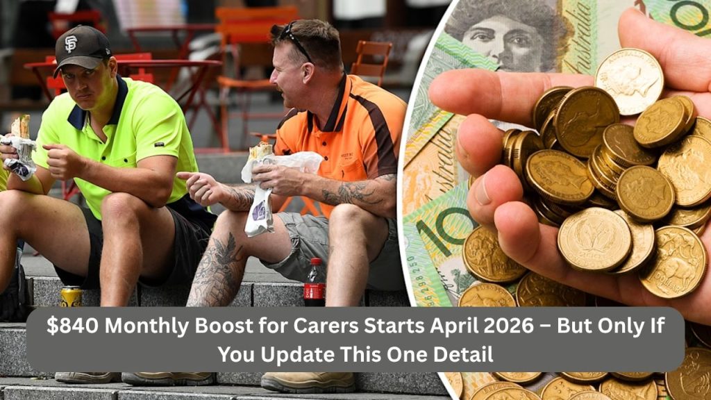 $840 Monthly Boost for Carers Starts April 2026 – But Only If You Update This One Detail