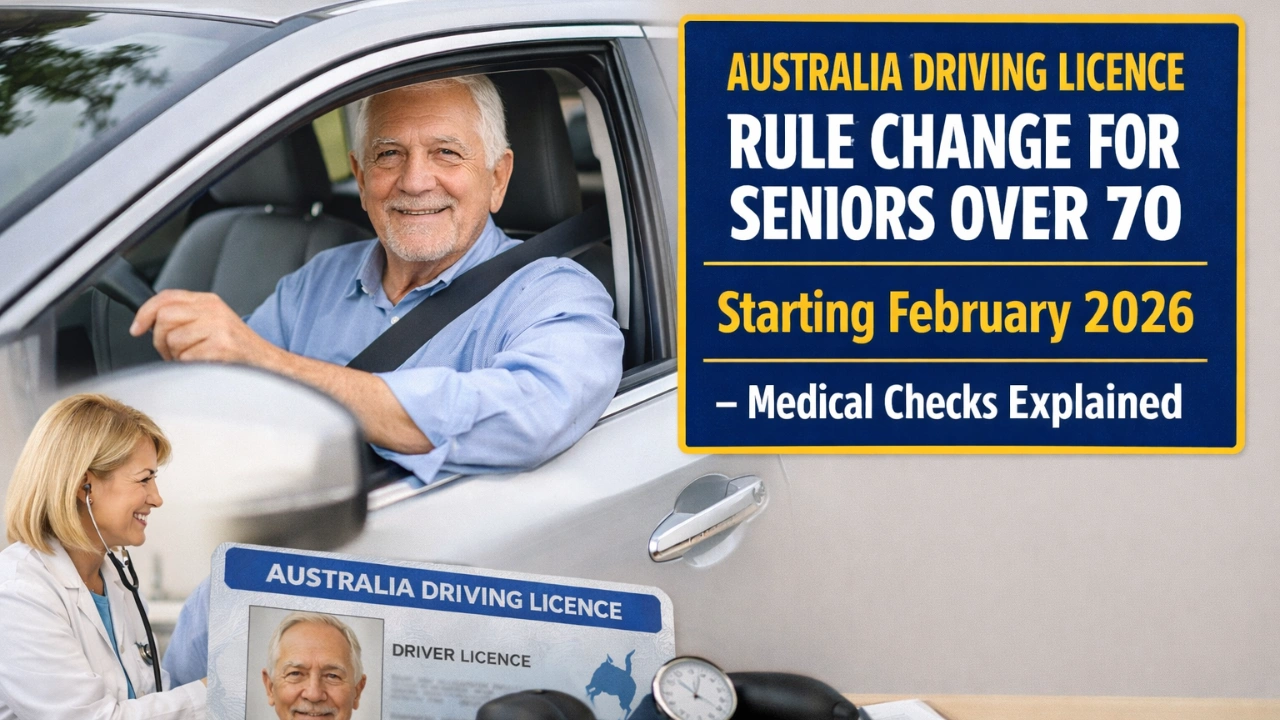 Australia Driving Licence Rule Change for Seniors Over 70 Starting February 2026 – Medical Checks Explained
