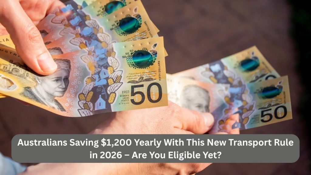 Australians Saving $1,200 Yearly With This New Transport Rule in 2026 – Are You Eligible Yet?