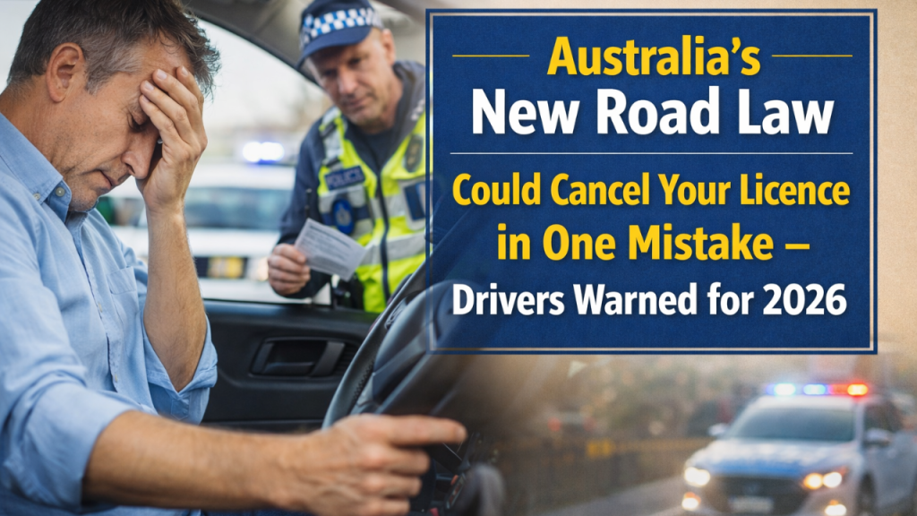 Australia’s New Road Law Could Cancel Your Licence in One Mistake – Drivers Warned for 2026