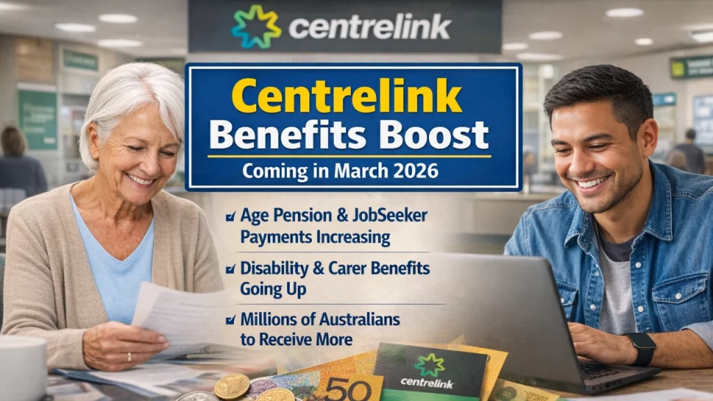 Centrelink Benefits Boost Coming in March 2026 – Millions of Australians Set to Receive Higher Payments
