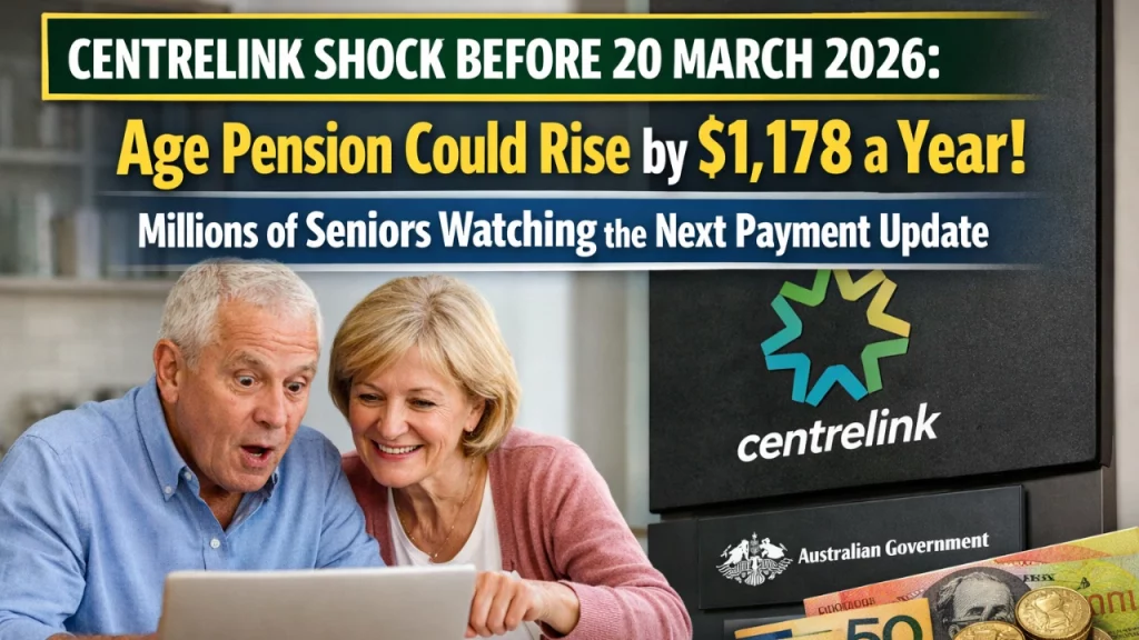 Centrelink Shock Before 20 March 2026: Age Pension Could Rise by $1,178 a Year – Millions of Seniors Watching the Next Payment Update