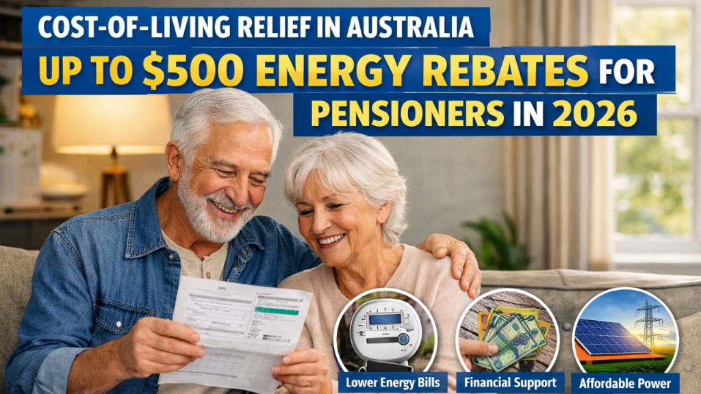 Cost-of-Living Relief in Australia – Up to $500 Energy Rebates for Pensioners in 2026
