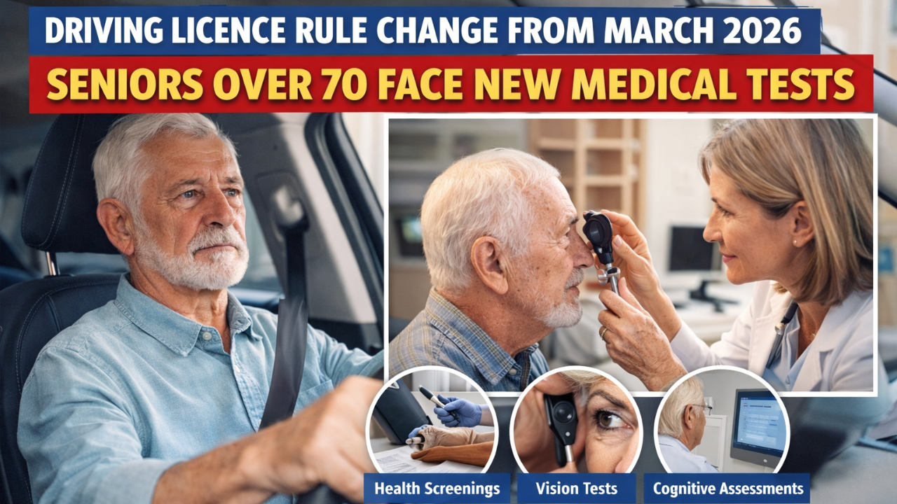 Driving Licence Rule Change From March 2026 – Seniors Over 70 Face New Medical Tests