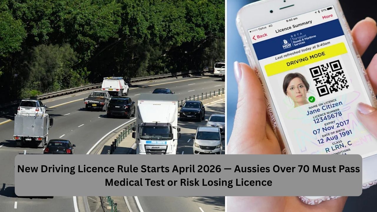 New Driving Licence Rule Starts April 2026 — Aussies Over 70 Must Pass Medical Test or Risk Losing Licence