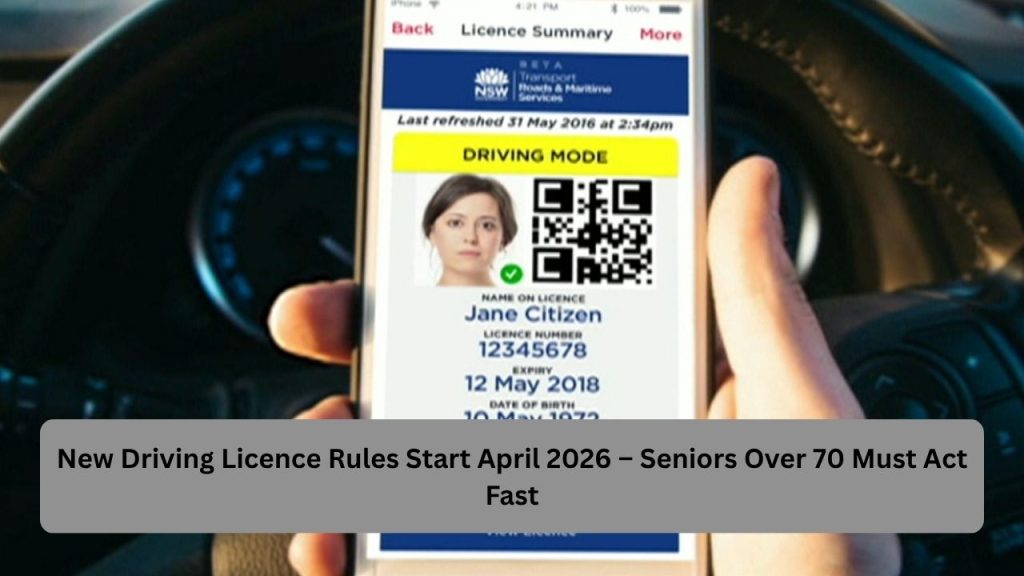 New Driving Licence Rules Start April 2026 – Seniors Over 70 Must Act Fast