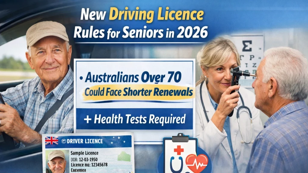 New Driving Licence Rules for Seniors in 2026 — Australians Over 70 Could Face Shorter Renewals and Health Tests