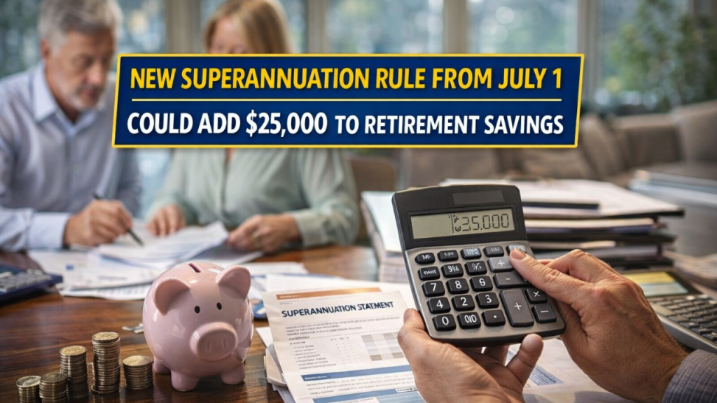 New Superannuation Rule from July 1 Could Add $25,000 to Retirement Savings for Australians