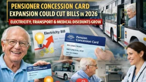 Pensioner Concession Card Expansion Could Cut Bills in 2026 — Electricity, Transport & Medical Discounts Grow