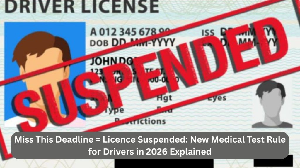 Miss This Deadline = Licence Suspended: New Medical Test Rule for Drivers in 2026 Explained