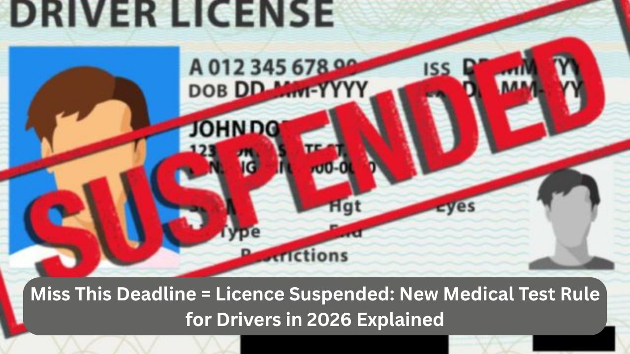 Miss This Deadline = Licence Suspended: New Medical Test Rule for Drivers in 2026 Explained